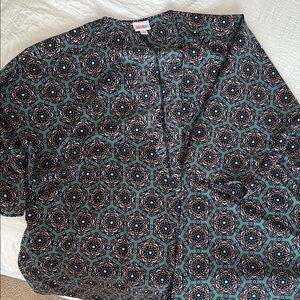 LuLaRoe Geometric Blue and Black Top